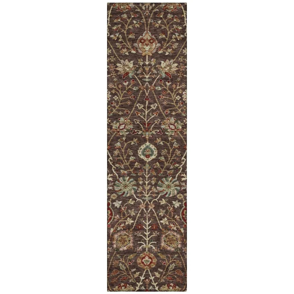 LOOMLAN Rugs Muse Brown Washable Indoor-Outdoor Rug