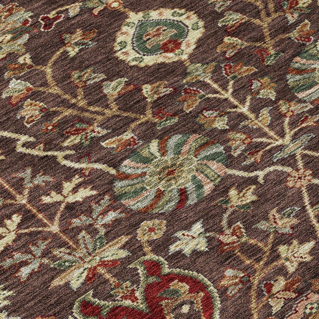 LOOMLAN Rugs Muse Brown Washable Indoor-Outdoor Rug