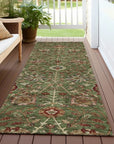 LOOMLAN Rugs Muse Green Washable Indoor-Outdoor Rug