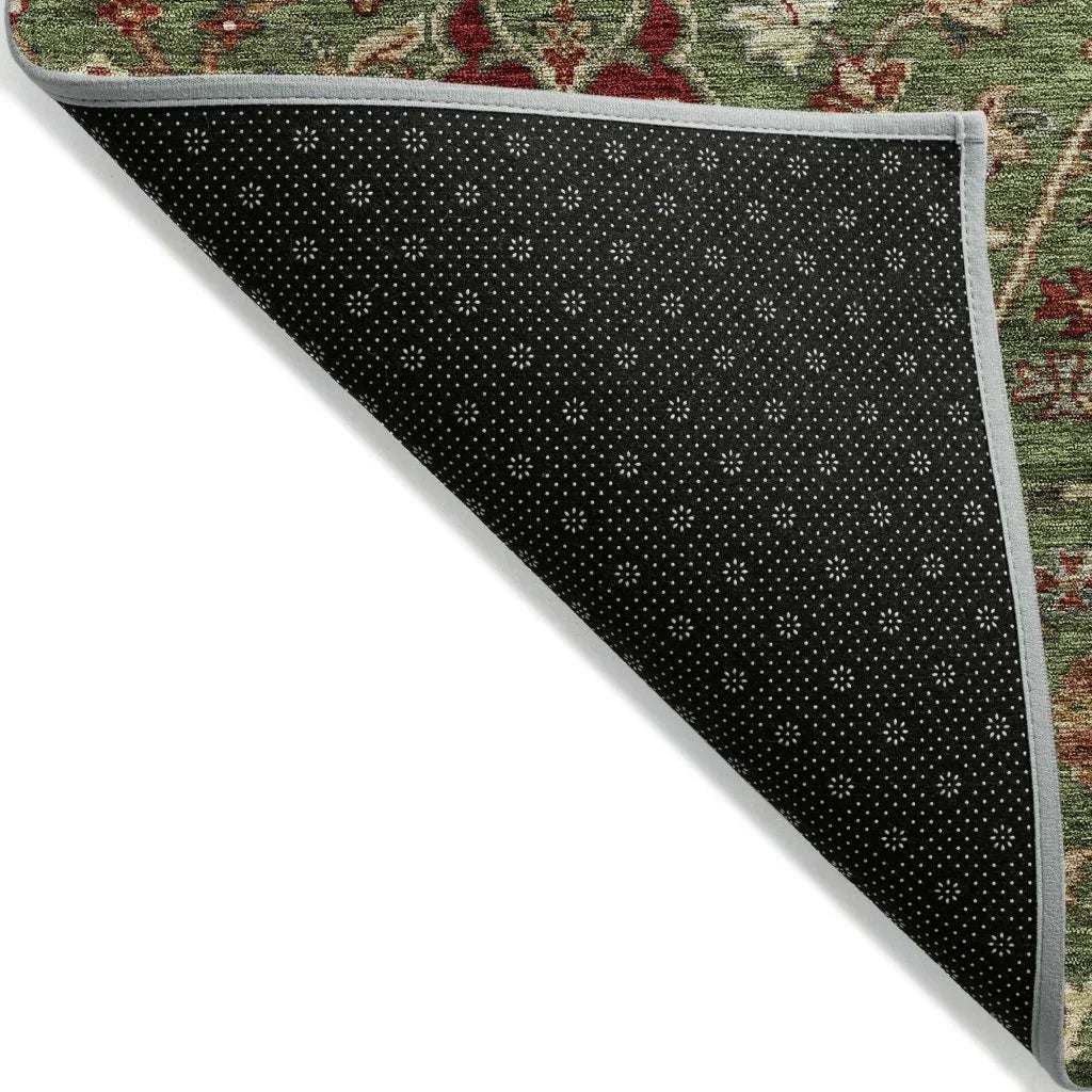 LOOMLAN Rugs Muse Green Washable Indoor-Outdoor Rug
