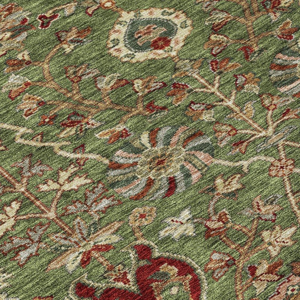 LOOMLAN Rugs Muse Green Washable Indoor-Outdoor Rug