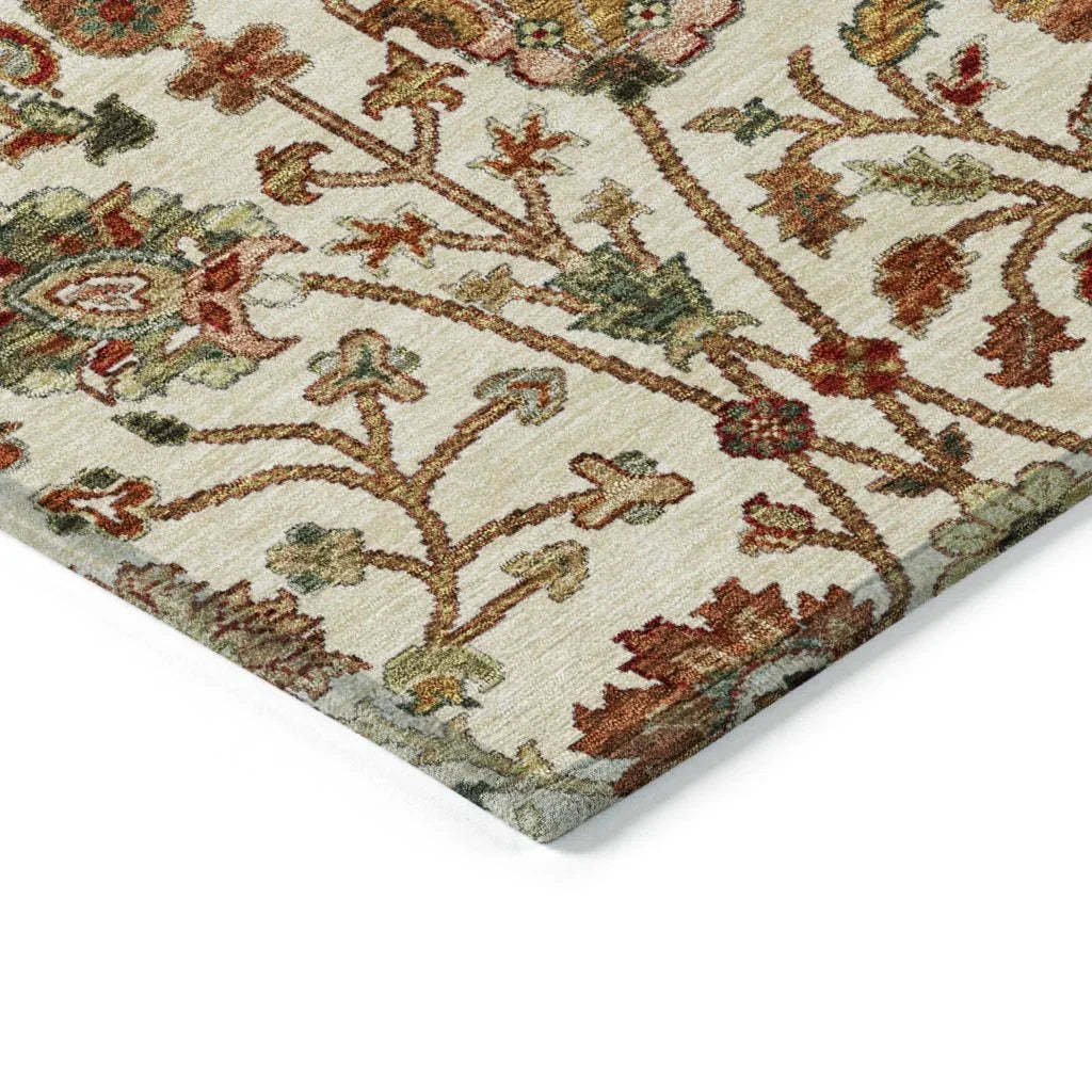 LOOMLAN Rugs Muse Ivory Washable Indoor-Outdoor Rug