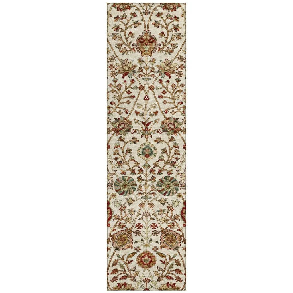 LOOMLAN Rugs Muse Ivory Washable Indoor-Outdoor Rug