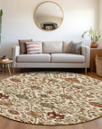 LOOMLAN Rugs Muse Ivory Washable Indoor-Outdoor Rug