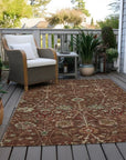 LOOMLAN Rugs Muse Orange Washable Indoor-Outdoor Rug