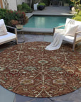 LOOMLAN Rugs Muse Orange Washable Indoor-Outdoor Rug