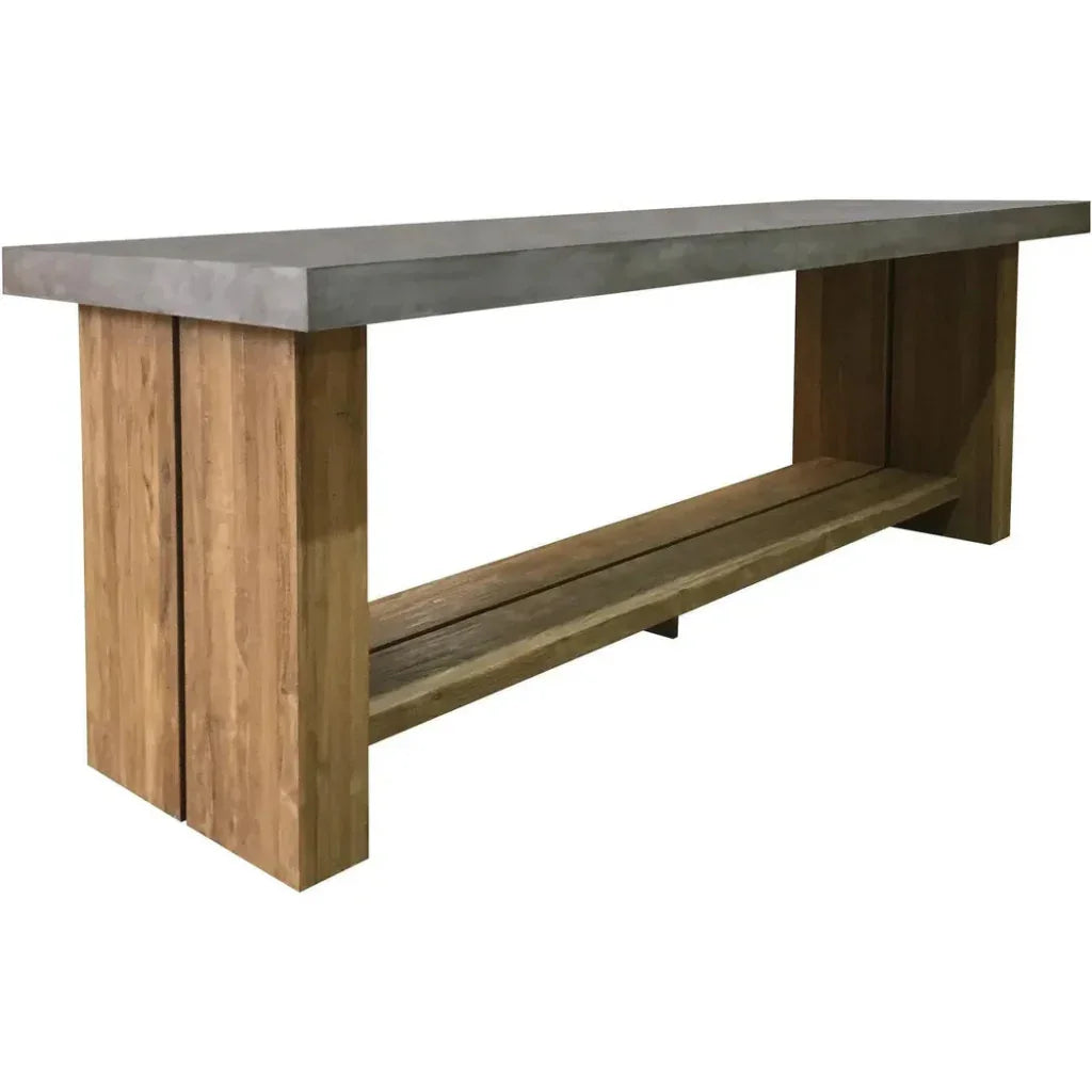 Seasonal Living Mykonos  Concrete Slate Grey Outdoor Bar Table
