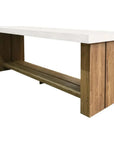 Seasonal Living Mykonos Teak & Concrete White Outdoor Bar Table