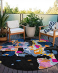 LOOMLAN Rugs Mysa Black Washable Indoor-Outdoor Rug