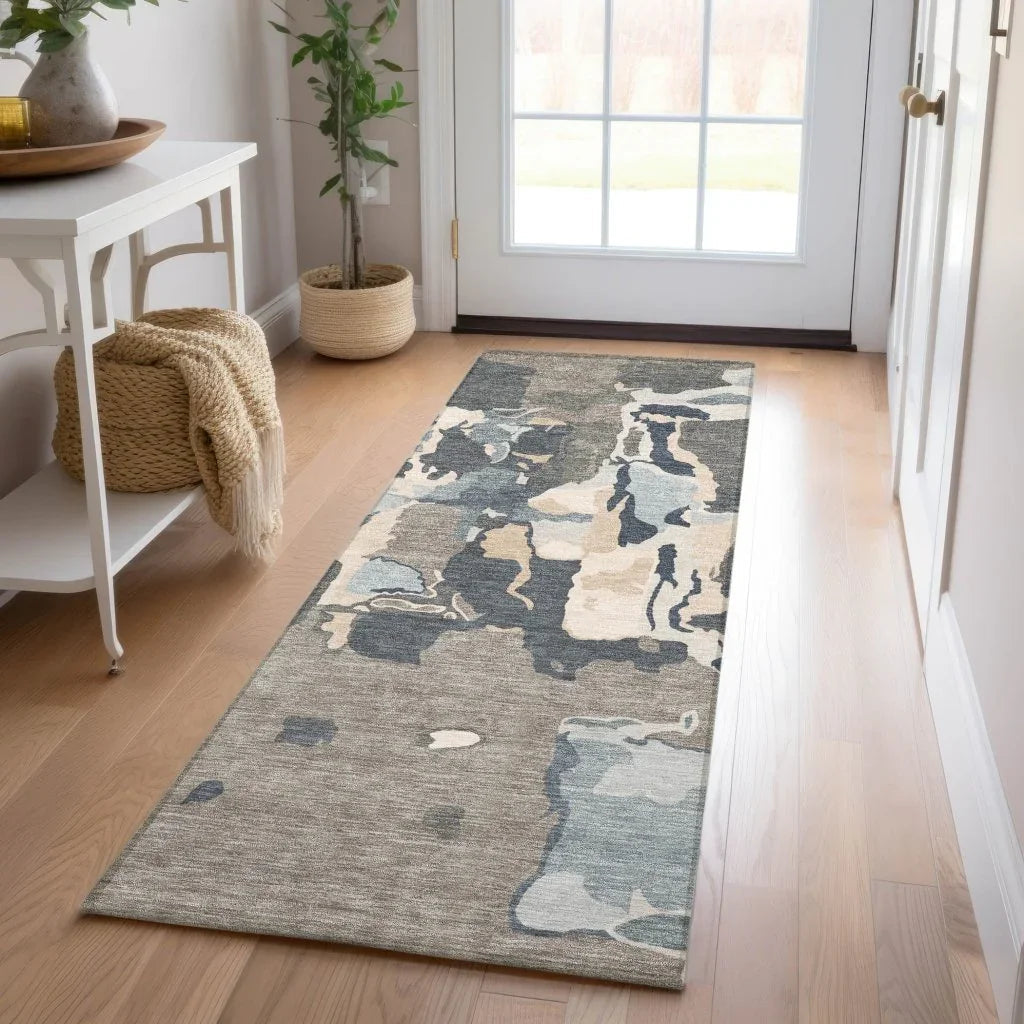 LOOMLAN Rugs Mysa Brown Washable Indoor-Outdoor Rug