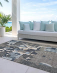 LOOMLAN Rugs Mysa Brown Washable Indoor-Outdoor Rug