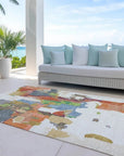LOOMLAN Rugs Mysa Ivory Washable Indoor-Outdoor Rug