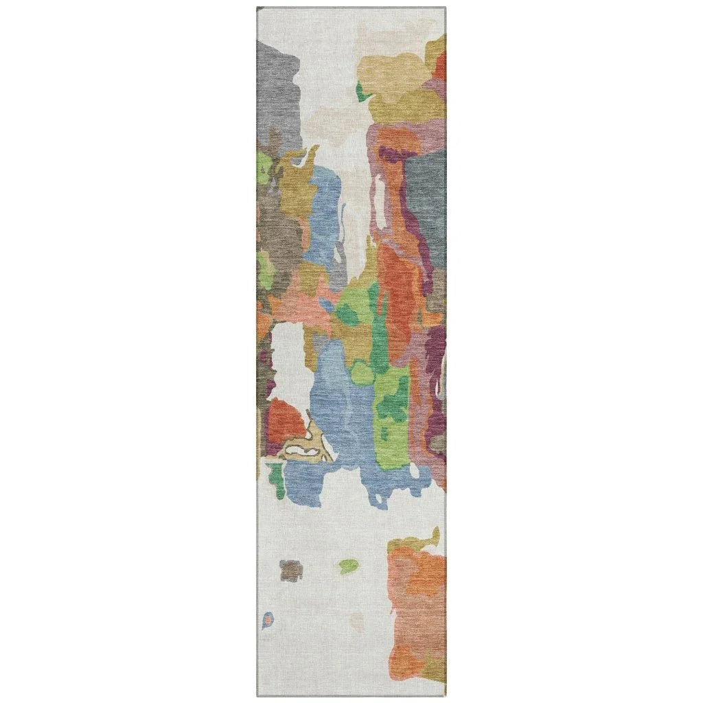 LOOMLAN Rugs Mysa Ivory Washable Indoor-Outdoor Rug