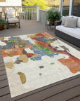 LOOMLAN Rugs Mysa Ivory Washable Indoor-Outdoor Rug