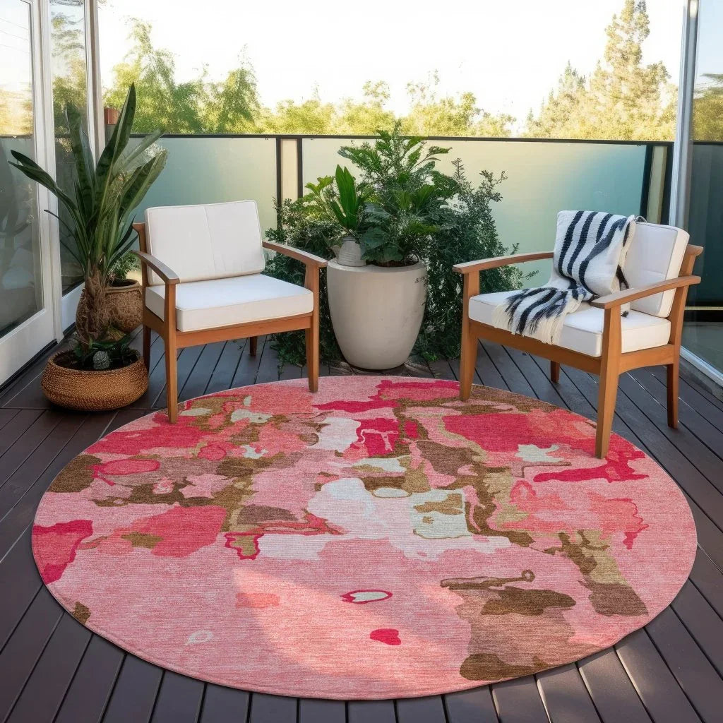 LOOMLAN Rugs Mysa Orange Washable Indoor-Outdoor Rug