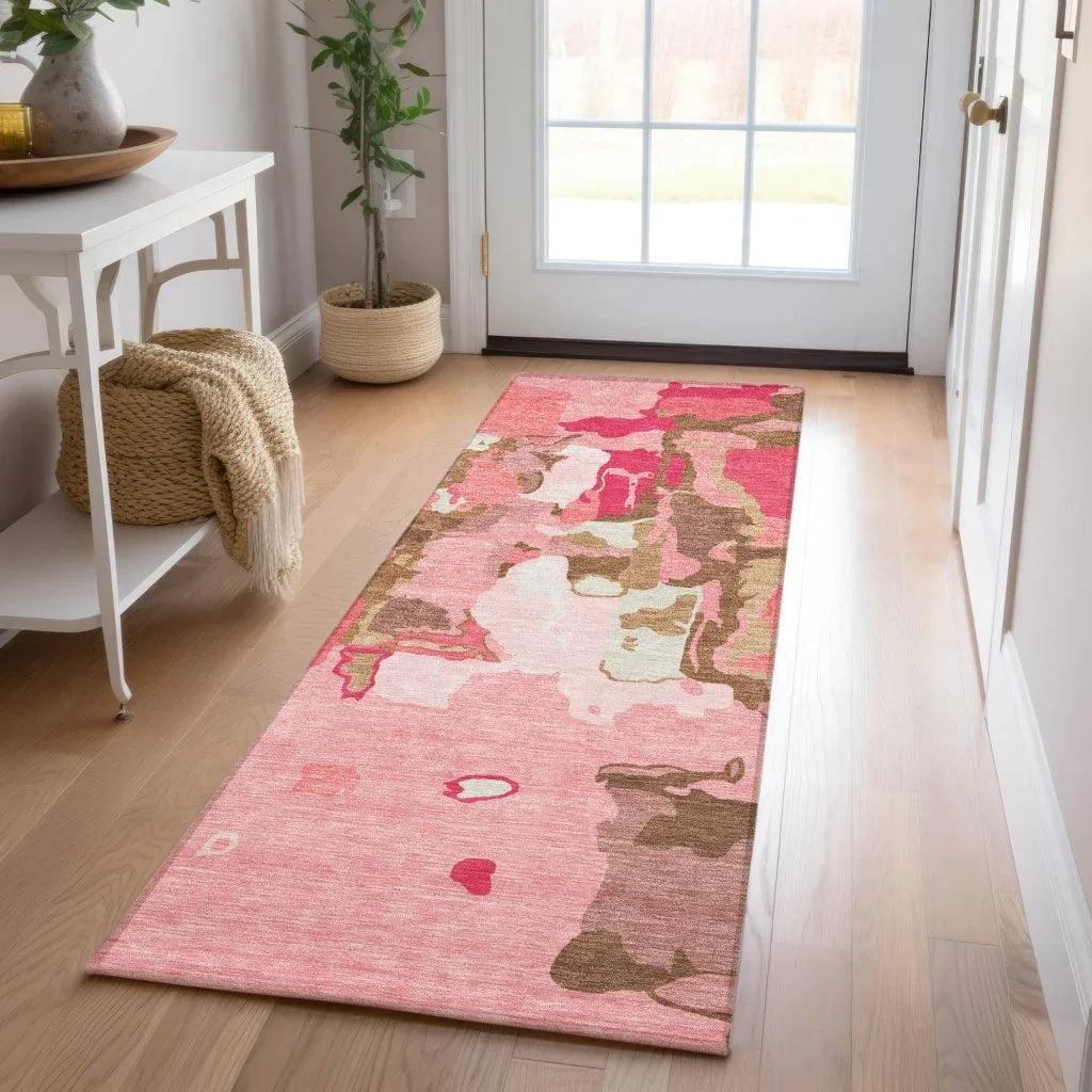 LOOMLAN Rugs Mysa Orange Washable Indoor-Outdoor Rug