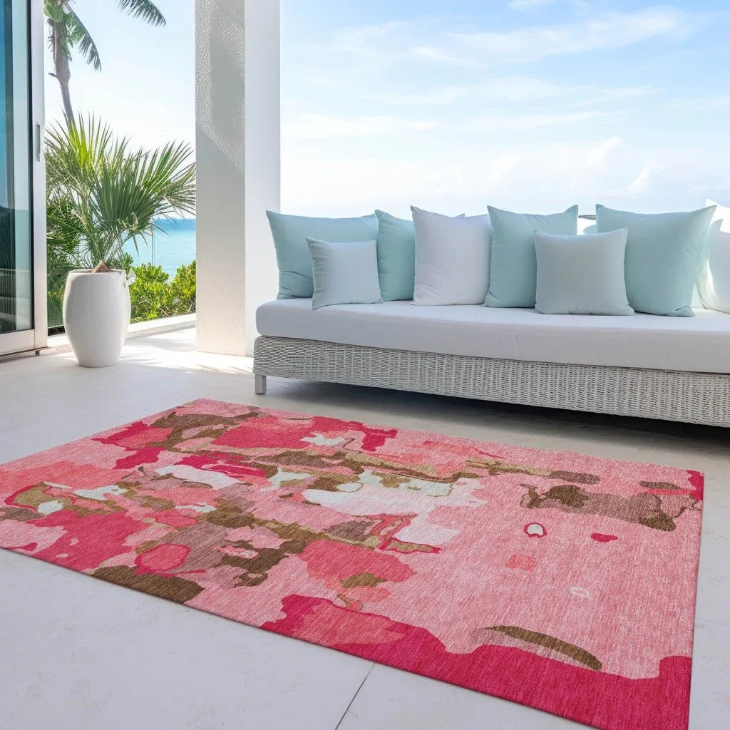 LOOMLAN Rugs Mysa Orange Washable Indoor-Outdoor Rug