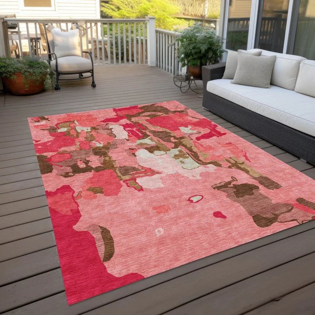 LOOMLAN Rugs Mysa Orange Washable Indoor-Outdoor Rug