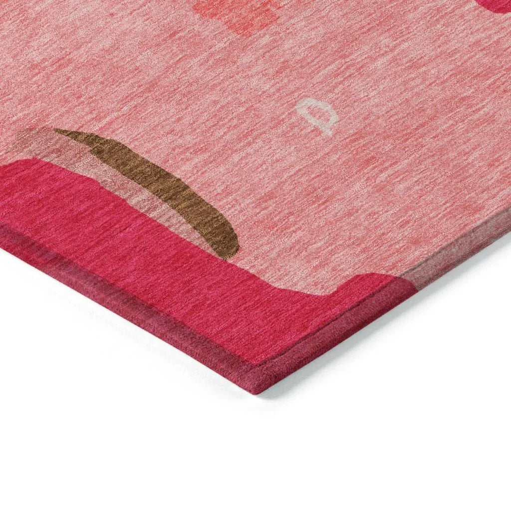 LOOMLAN Rugs Mysa Orange Washable Indoor-Outdoor Rug