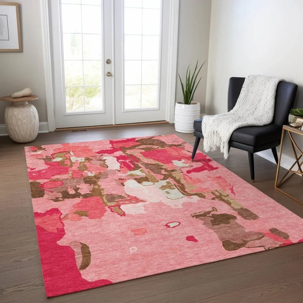 LOOMLAN Rugs Mysa Orange Washable Indoor-Outdoor Rug