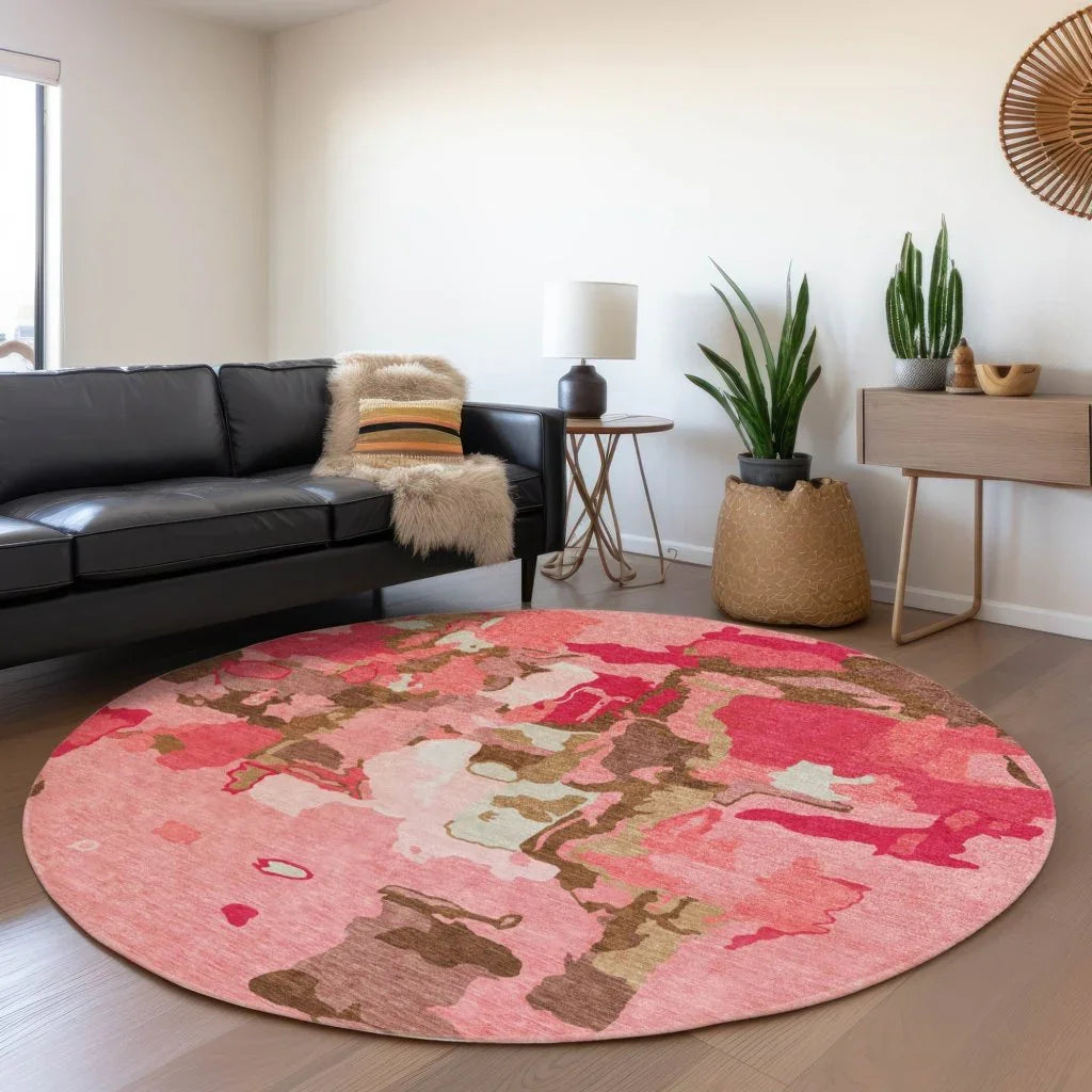 LOOMLAN Rugs Mysa Orange Washable Indoor-Outdoor Rug