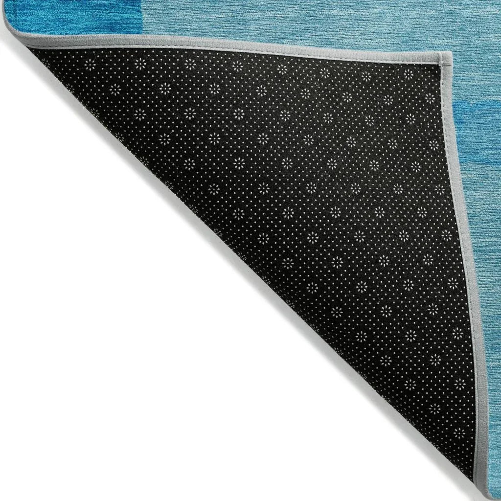 LOOMLAN Rugs Mysa Teal Washable Indoor-Outdoor Rug