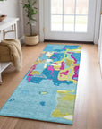 LOOMLAN Rugs Mysa Teal Washable Indoor-Outdoor Rug