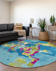 LOOMLAN Rugs Mysa Teal Washable Indoor-Outdoor Rug
