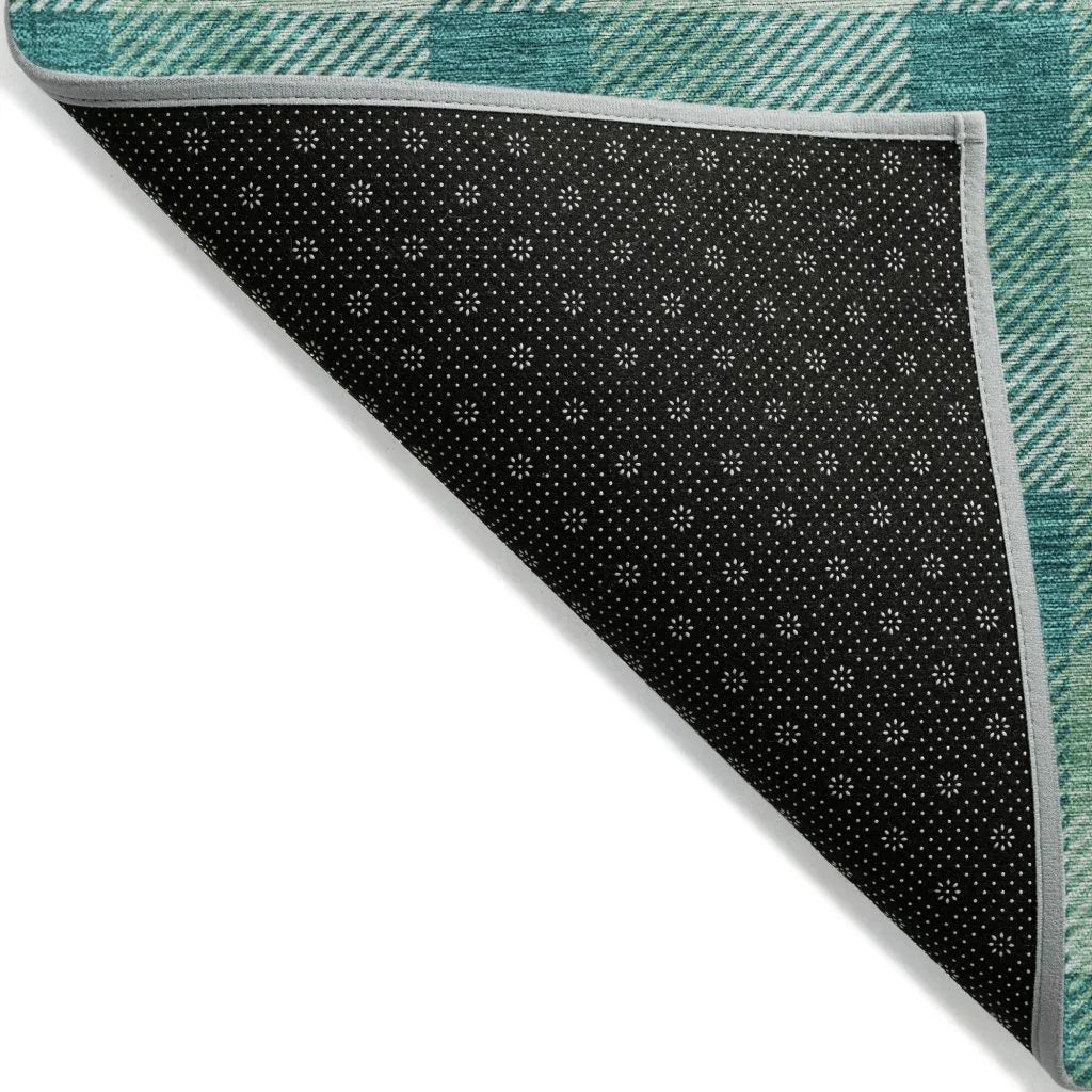 LOOMLAN Rugs Nahlia Blue Washable Indoor-Outdoor Rug