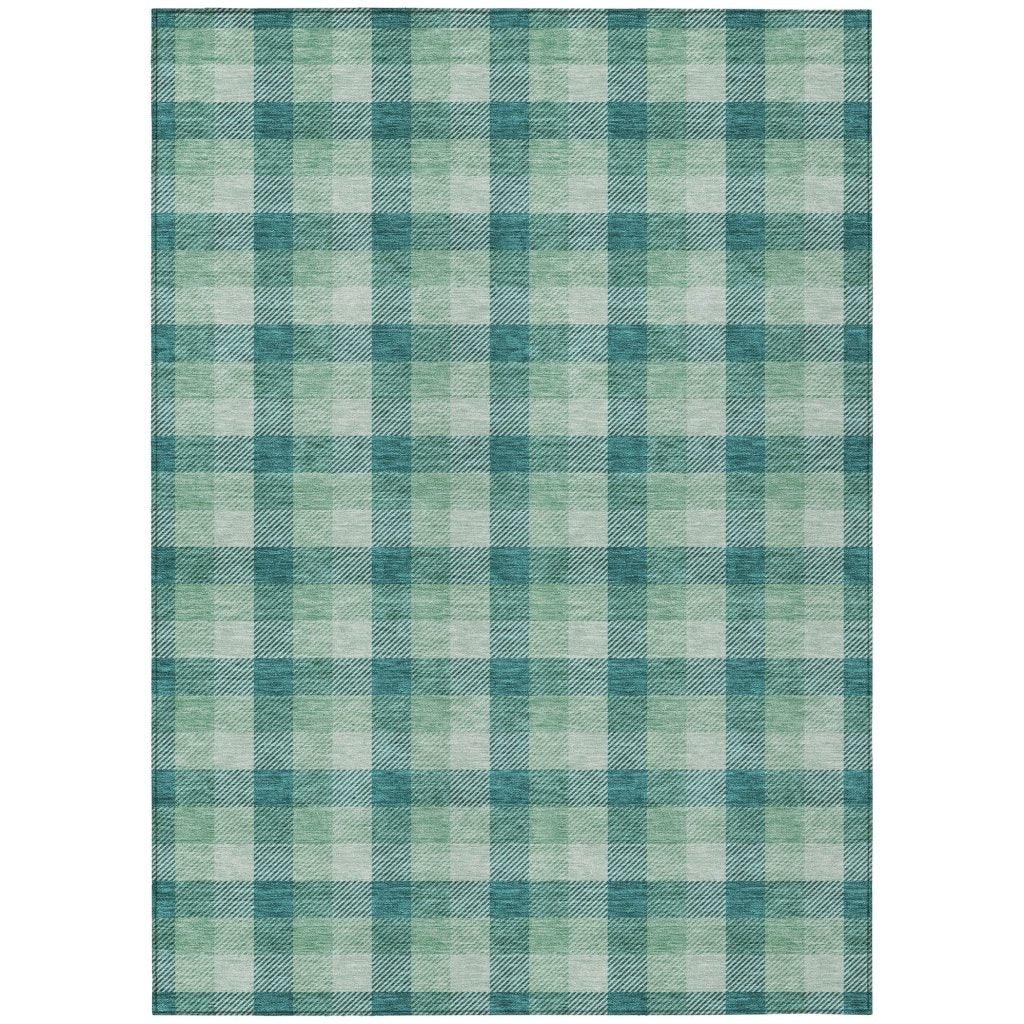 LOOMLAN Rugs Nahlia Blue Washable Indoor-Outdoor Rug