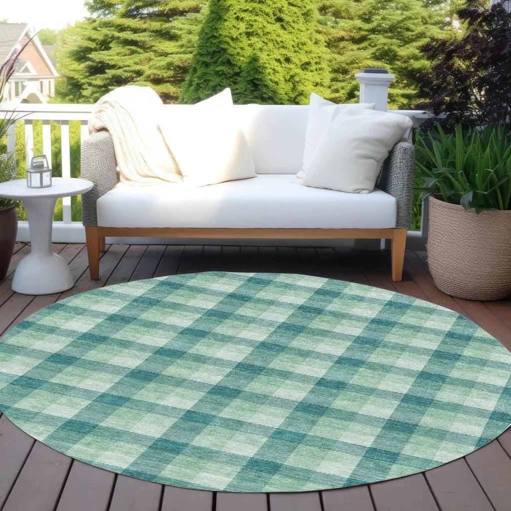 LOOMLAN Rugs Nahlia Blue Washable Indoor-Outdoor Rug