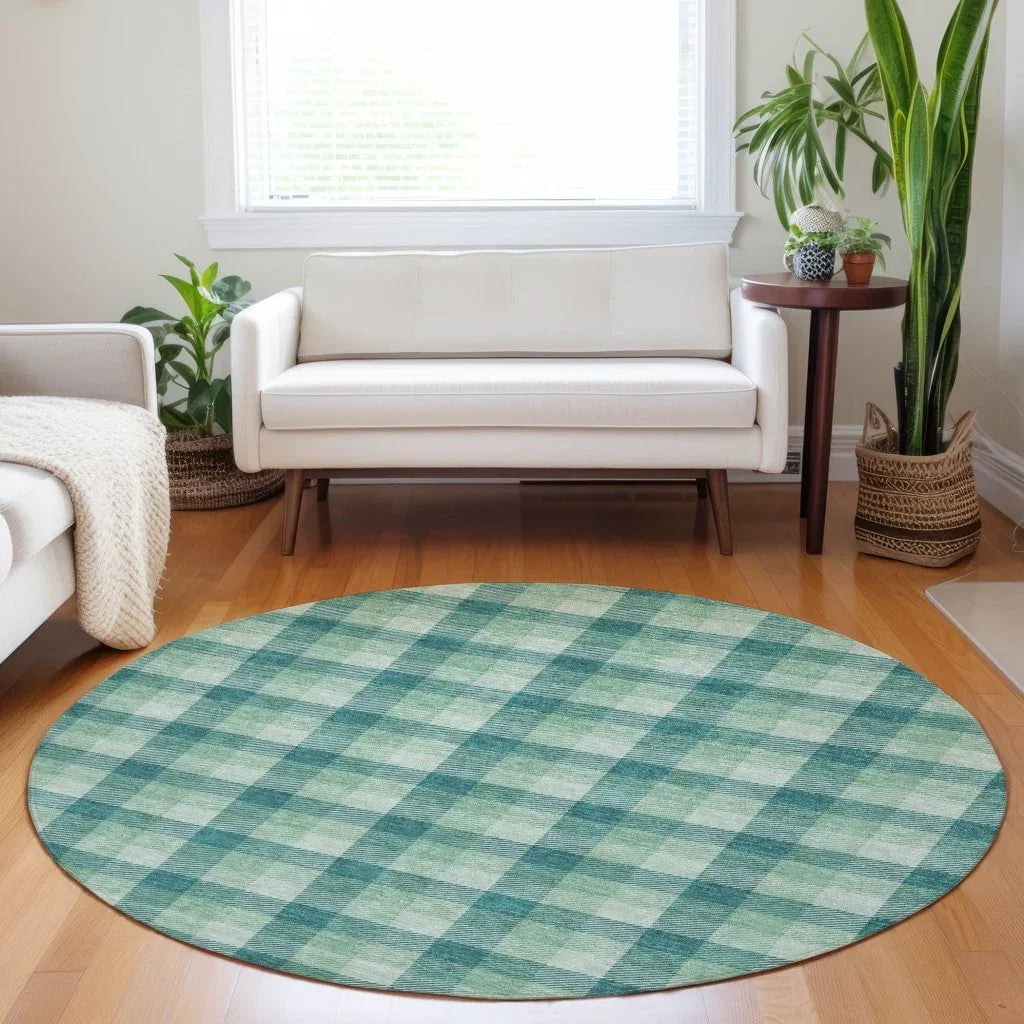 LOOMLAN Rugs Nahlia Blue Washable Indoor-Outdoor Rug
