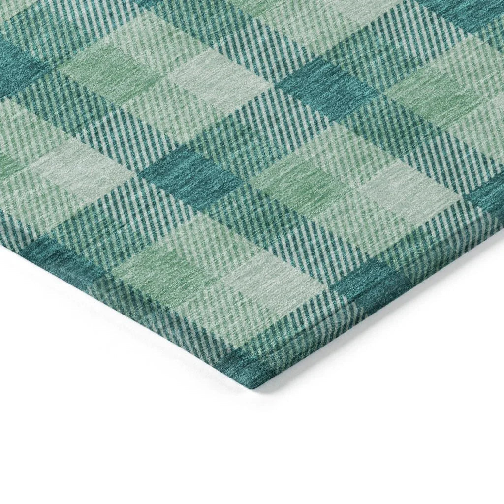 LOOMLAN Rugs Nahlia Blue Washable Indoor-Outdoor Rug