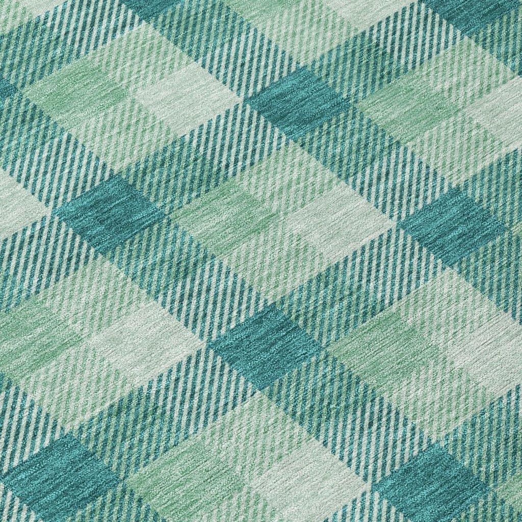 LOOMLAN Rugs Nahlia Blue Washable Indoor-Outdoor Rug
