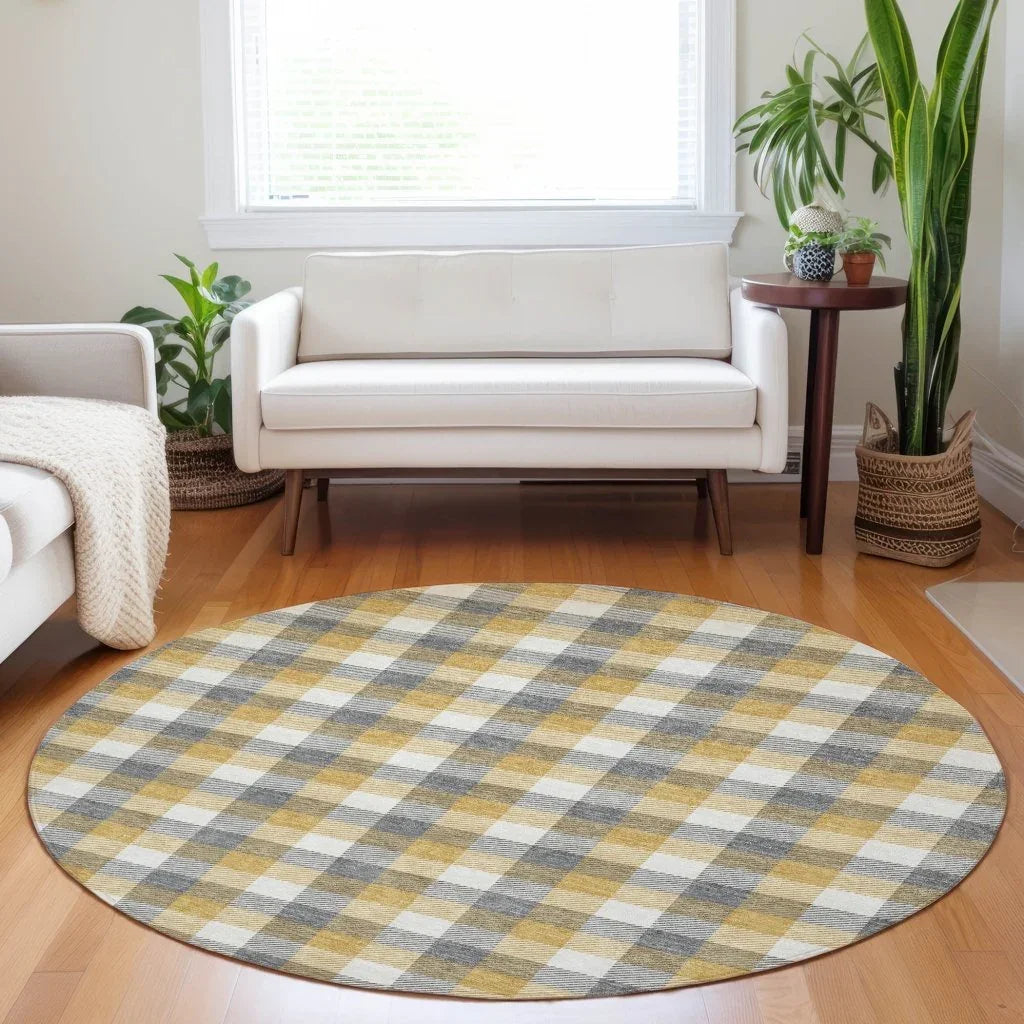 LOOMLAN Rugs Nahlia Gray Washable Indoor-Outdoor Rug