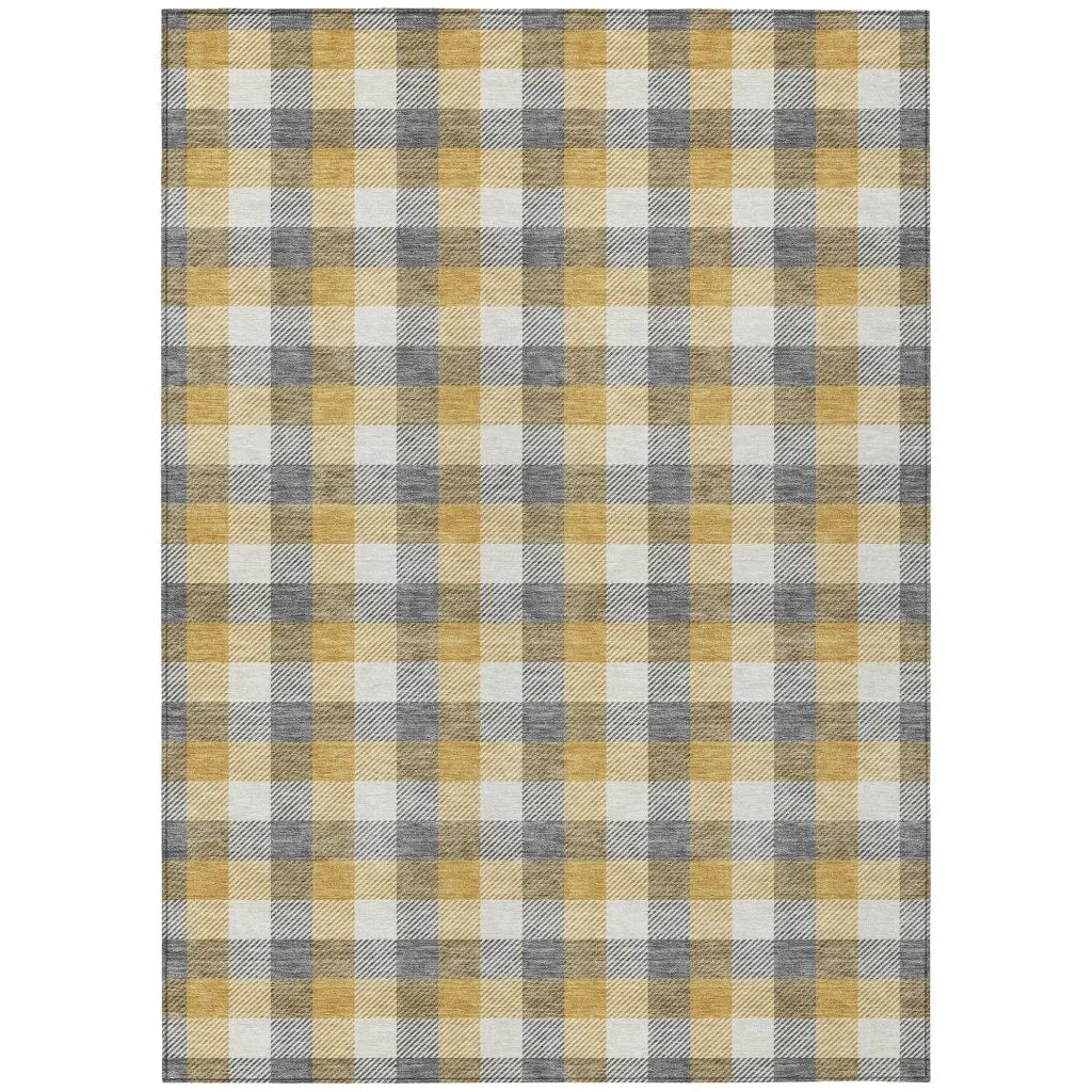 LOOMLAN Rugs Nahlia Gray Washable Indoor-Outdoor Rug