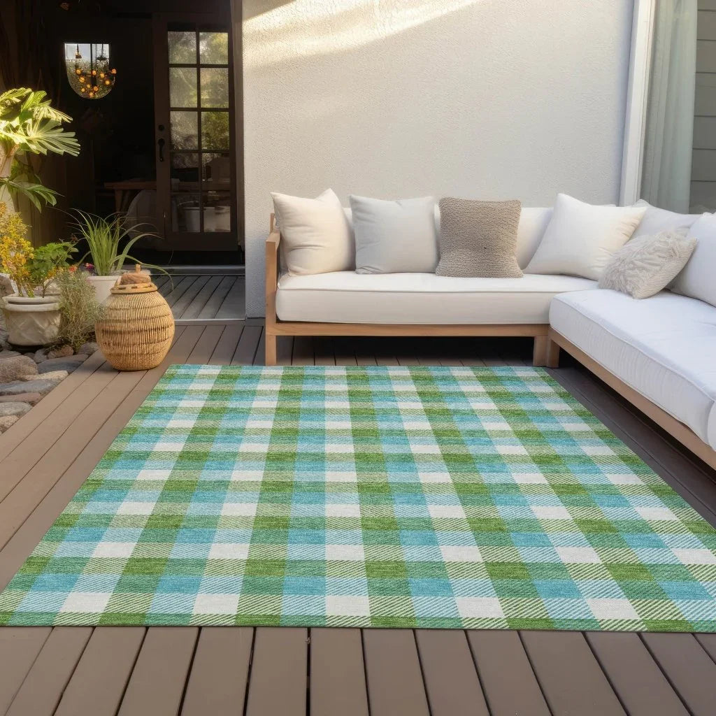 LOOMLAN Rugs Nahlia Lime Washable Indoor-Outdoor Rug