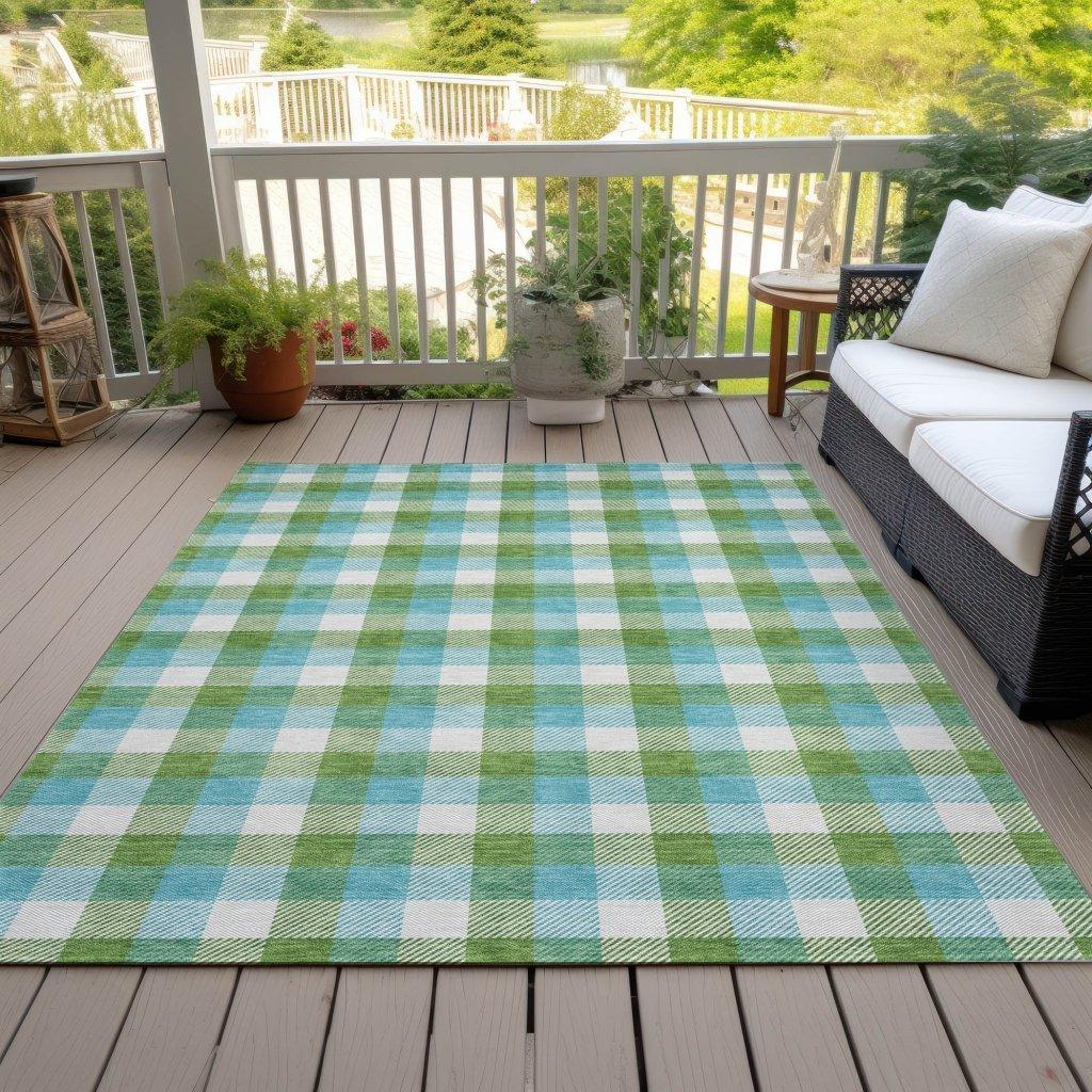 LOOMLAN Rugs Nahlia Lime Washable Indoor-Outdoor Rug