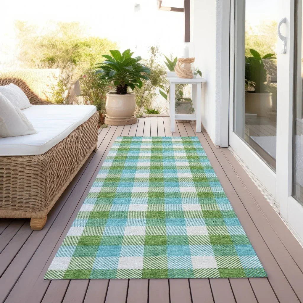 LOOMLAN Rugs Nahlia Lime Washable Indoor-Outdoor Rug