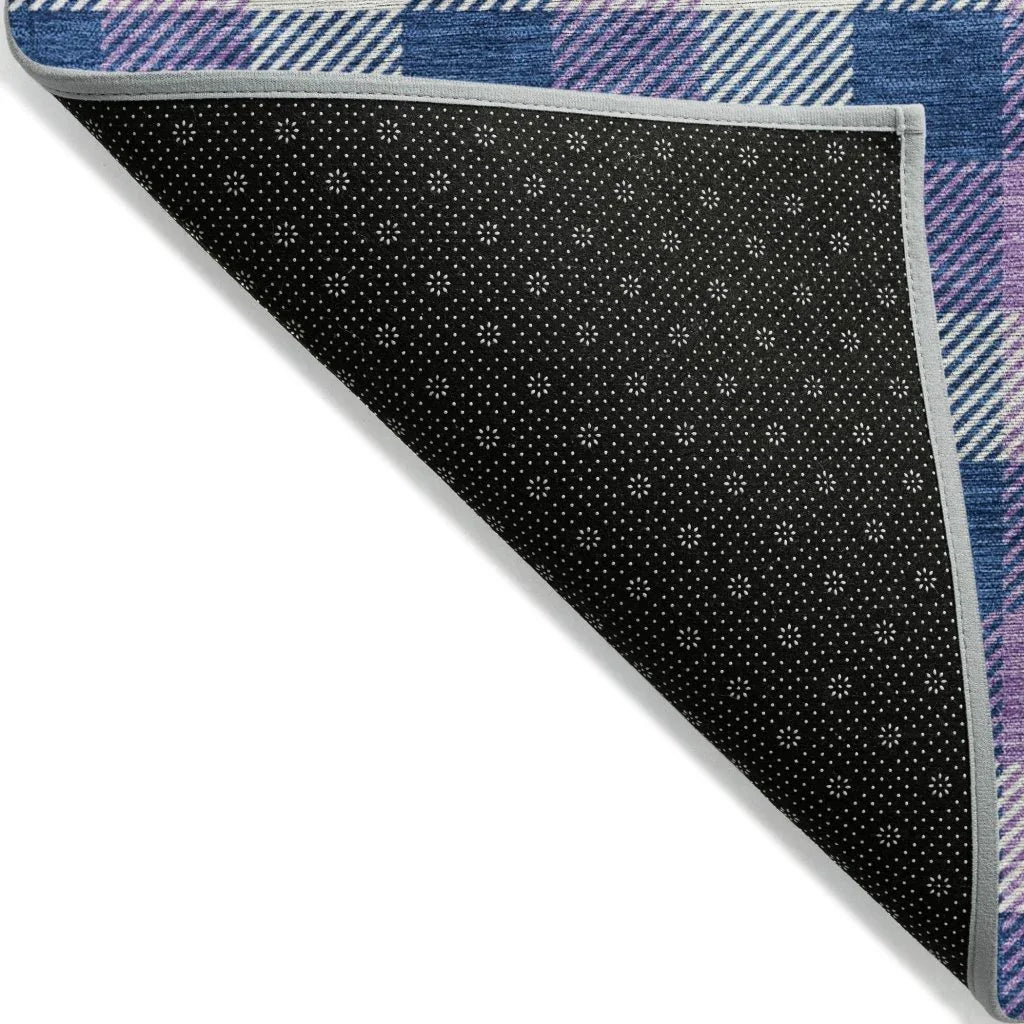 LOOMLAN Rugs Nahlia Navy Washable Indoor-Outdoor Rug