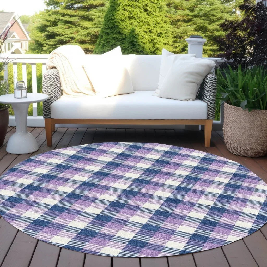 LOOMLAN Rugs Nahlia Navy Washable Indoor-Outdoor Rug