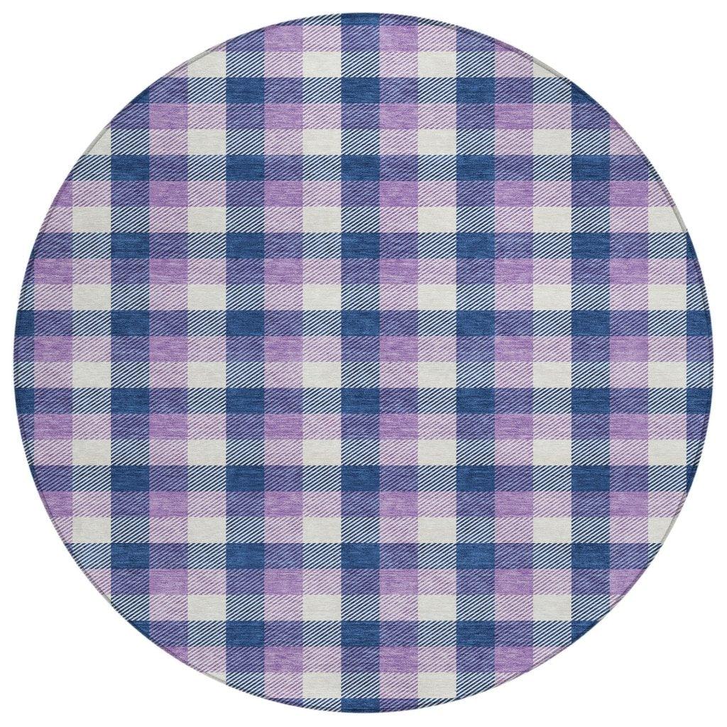 LOOMLAN Rugs Nahlia Navy Washable Indoor-Outdoor Rug
