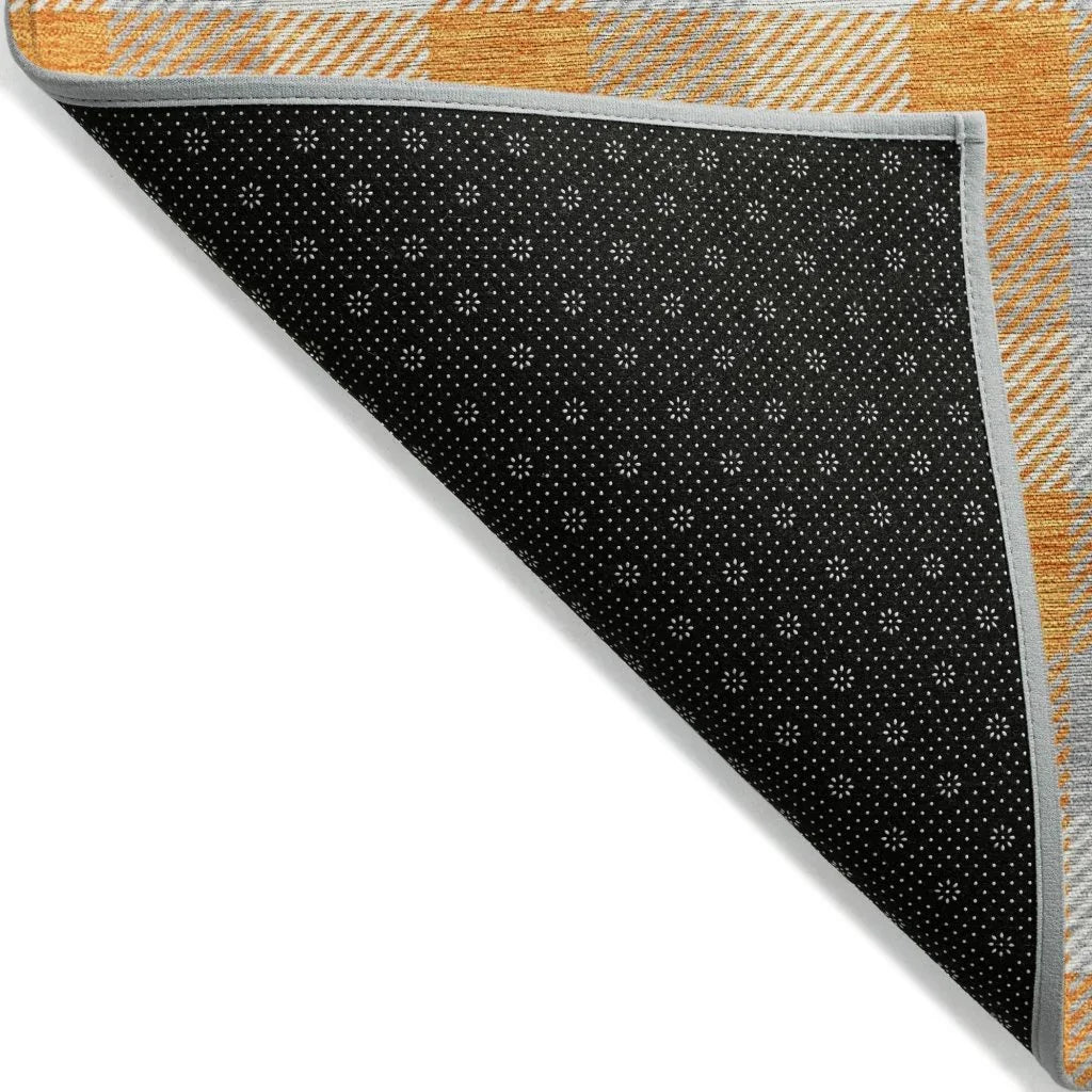 LOOMLAN Rugs Nahlia Orange Washable Indoor-Outdoor Rug