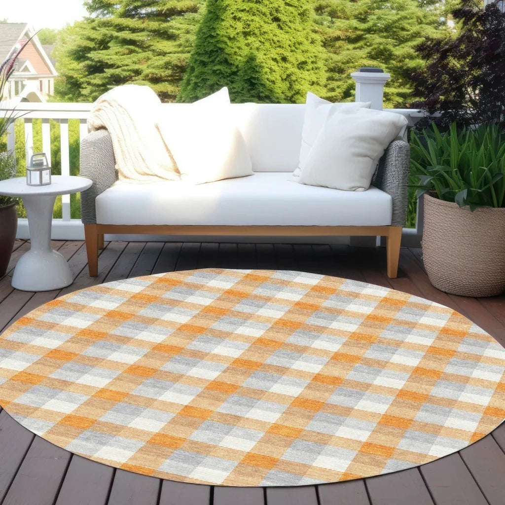 LOOMLAN Rugs Nahlia Orange Washable Indoor-Outdoor Rug