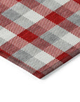 LOOMLAN Rugs Nahlia Red Washable Indoor-Outdoor Rug