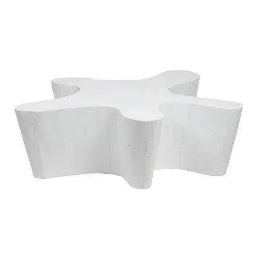 Naka Outdoor Live Edge White Coffee Table - LOOMLAN - Artesia - Outdoor Coffee Tables