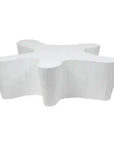 Naka Outdoor Live Edge White Coffee Table - LOOMLAN - Artesia - Outdoor Coffee Tables