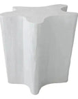 Naka Outdoor Live Edge White Side Table - LOOMLAN - Artesia - Outdoor Side Tables