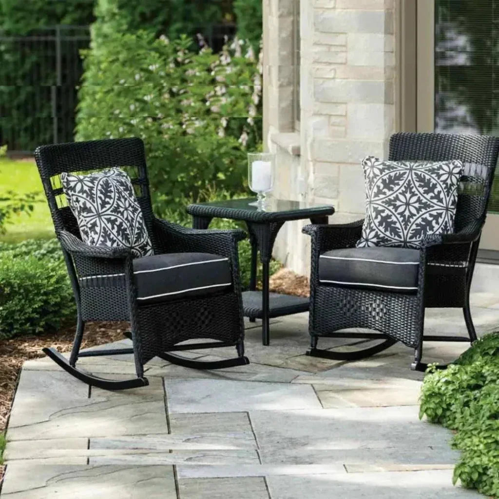 Nantucket Porch Rocker Premium Wicker Furniture - LOOMLAN - Lloyd Flanders - Outdoor Lounge Chairs