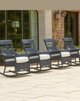 Nantucket Porch Rocker Premium Wicker Furniture - LOOMLAN - Lloyd Flanders - Outdoor Lounge Chairs